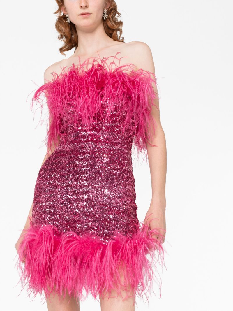 Pink LumiÃ_x0083_Â¨rie Sequin-embellished Mini Dress