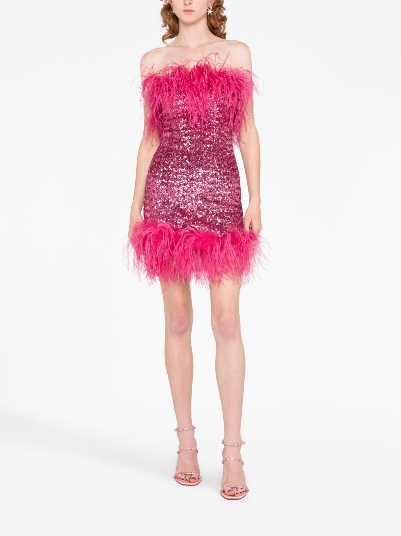 Pink LumiÃ_x0083_Â¨rie Sequin-embellished Mini Dress