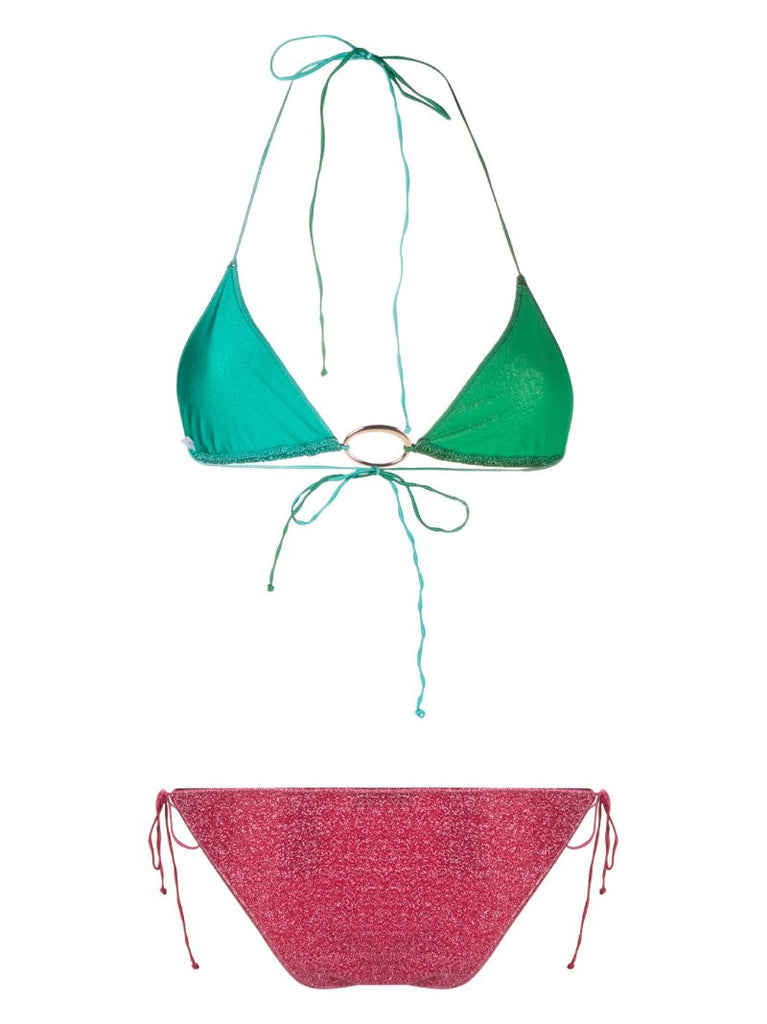 Green O Gem ColorÃ_x0083_Â¨ Triangle Bikini