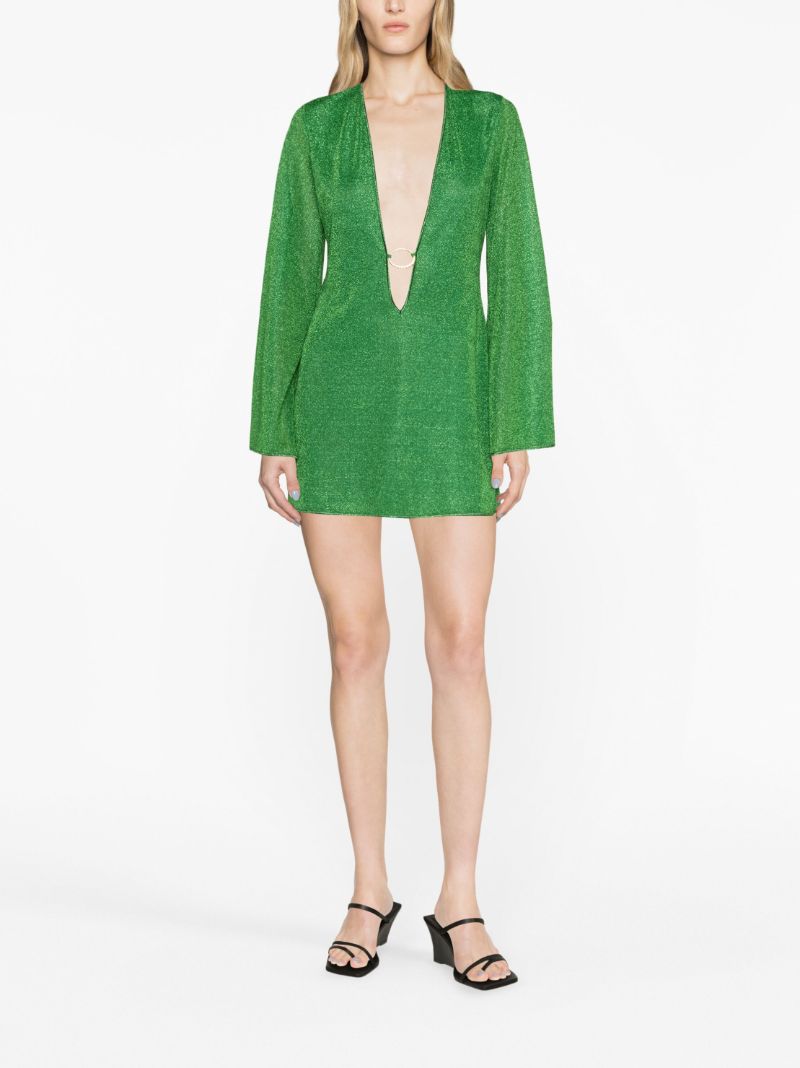 Green LumiÃ_x0083_Â¨re Long-sleeve Mini Dress