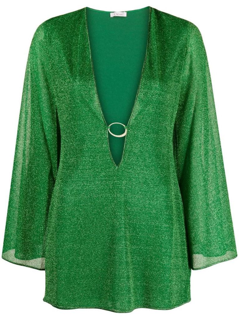 Green LumiÃ_x0083_Â¨re Long-sleeve Mini Dress