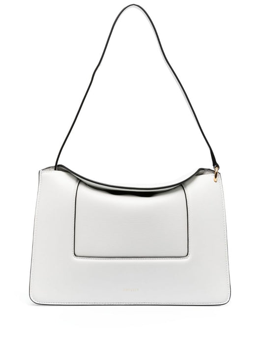 White Penelope Leather Shoulder Bag