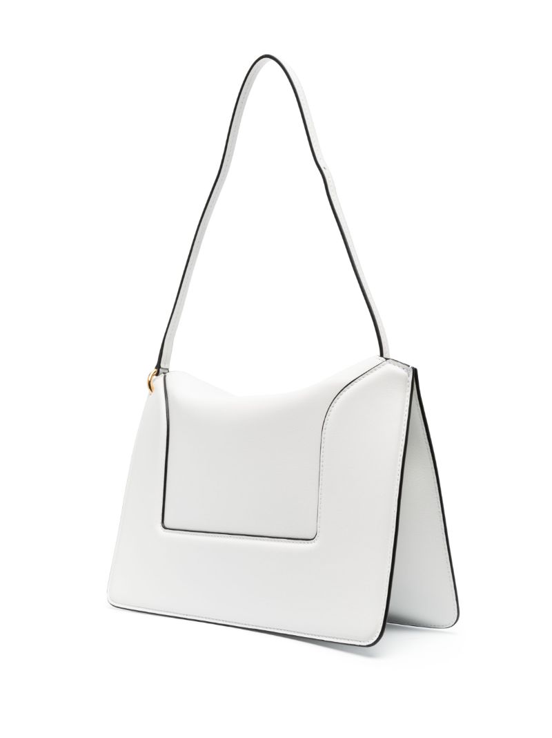 White Penelope Leather Shoulder Bag