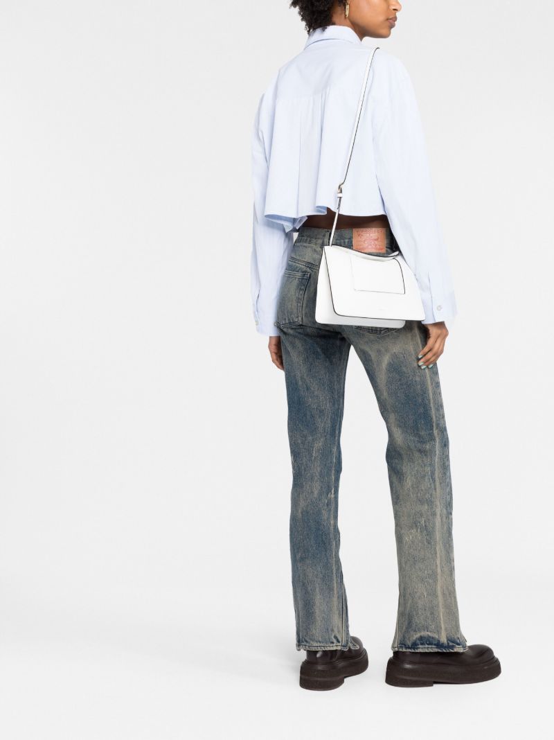 White Penelope Leather Shoulder Bag