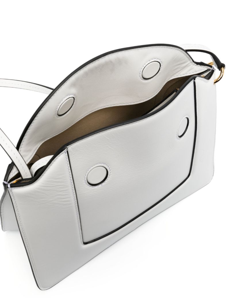 White Penelope Leather Shoulder Bag