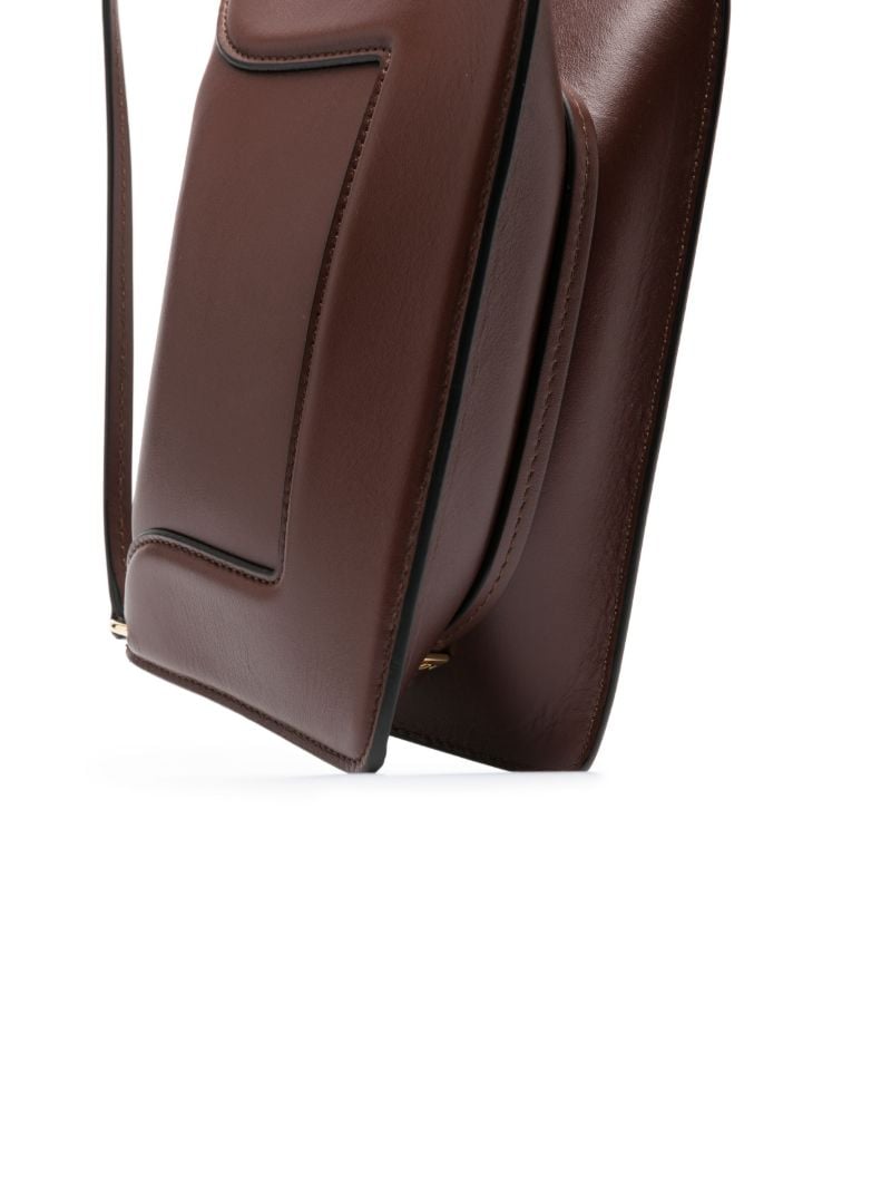 Brown Mini Penelope Leather Shoulder Bag