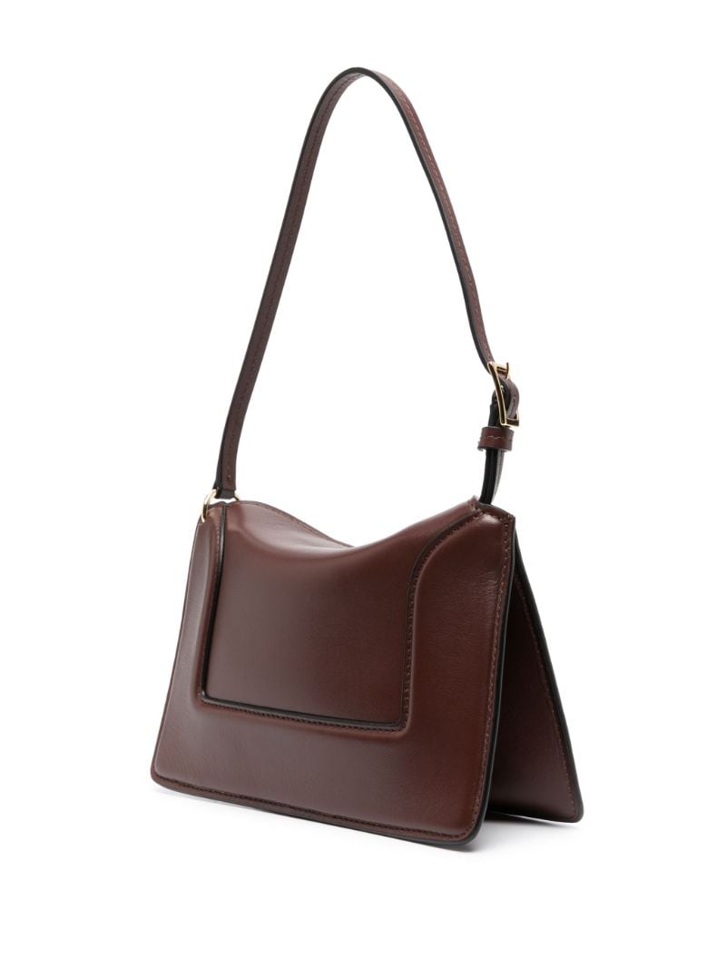 Brown Mini Penelope Leather Shoulder Bag