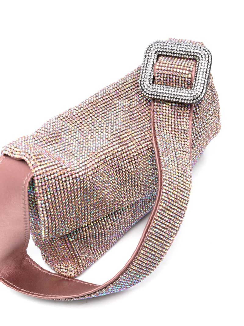 Pink Vitty La Mignon Crystal Shoulder Bag