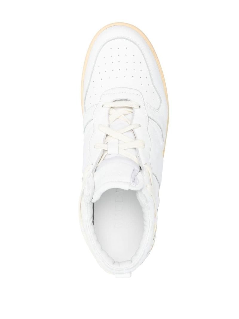 White Rhecess Leather Sneakers