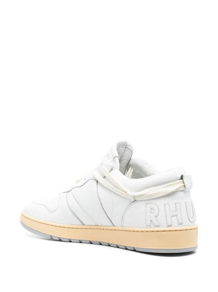 White Rhecess Leather Sneakers
