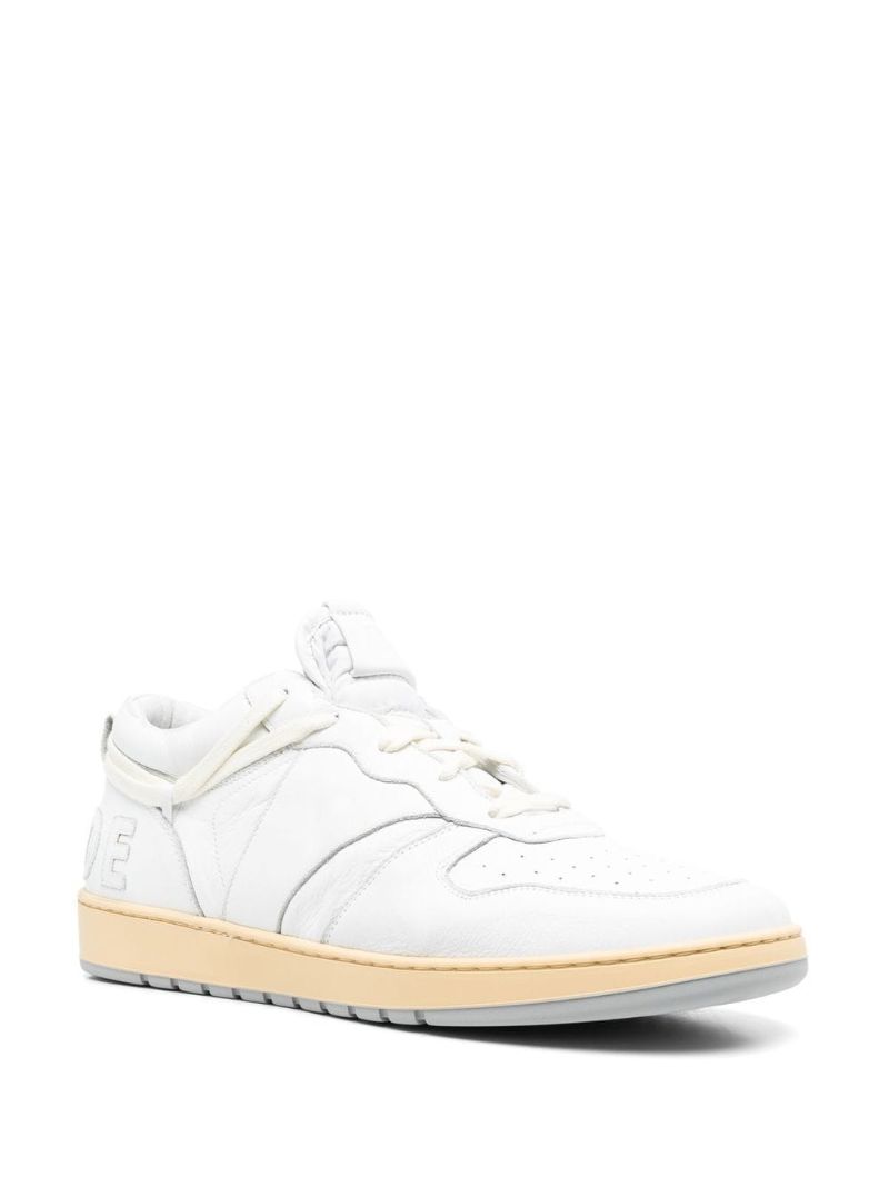 White Rhecess Leather Sneakers