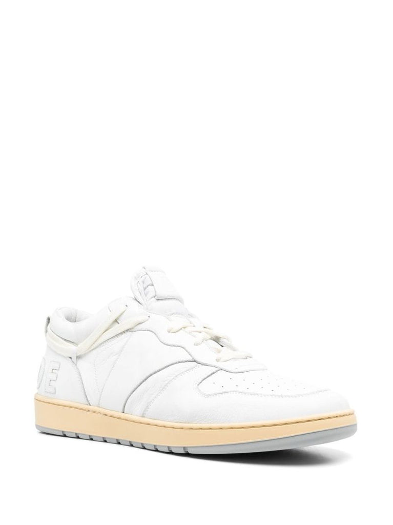 White Rhecess Leather Sneakers
