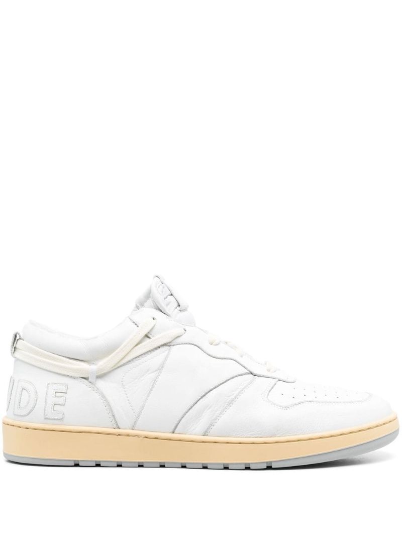 White Rhecess Leather Sneakers