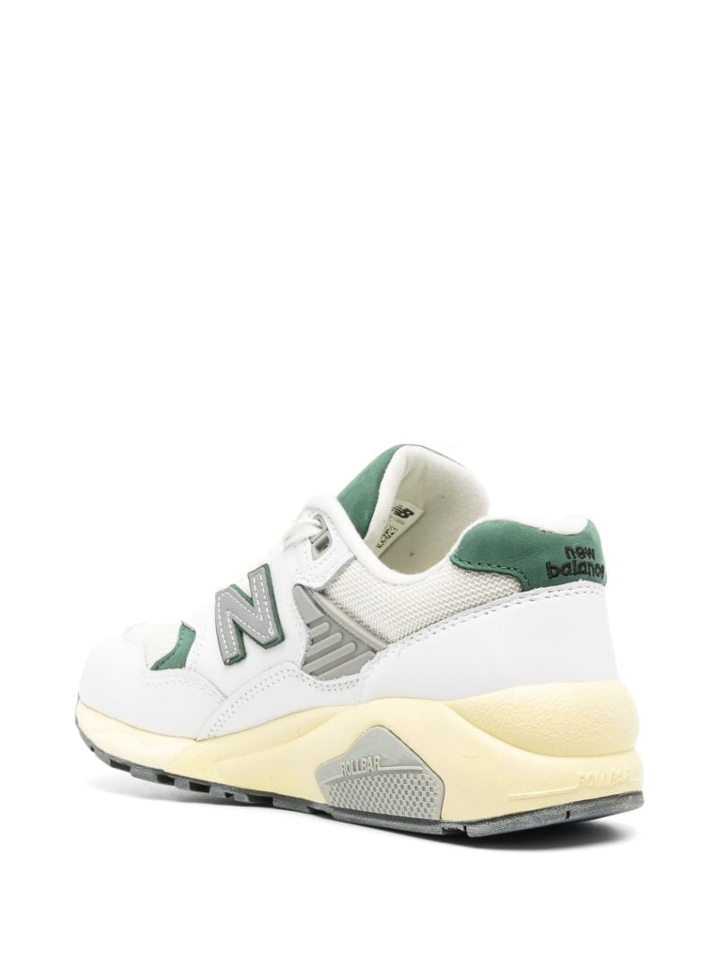 White 580 Panelled Leather Sneakers