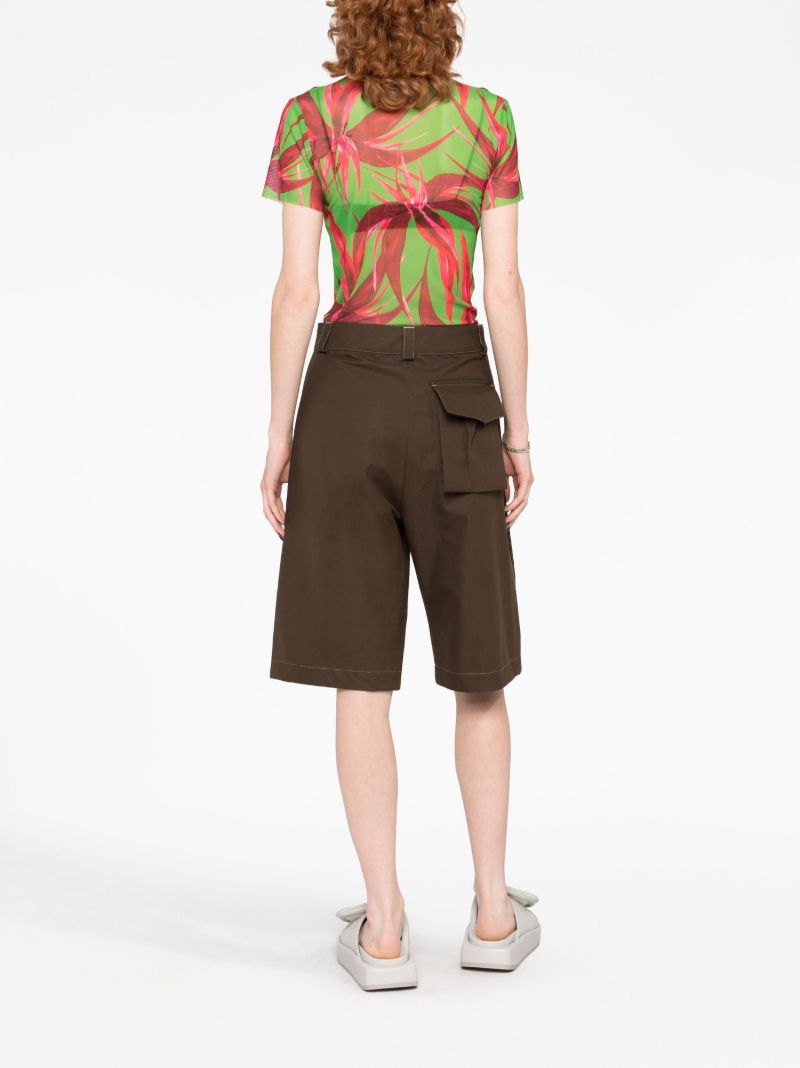 Green Floral-print T-shirt