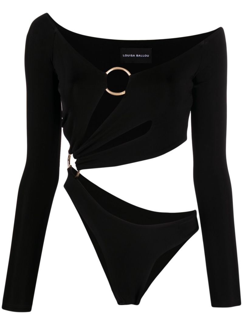Black Sex Wax Cut-out Bodysuit