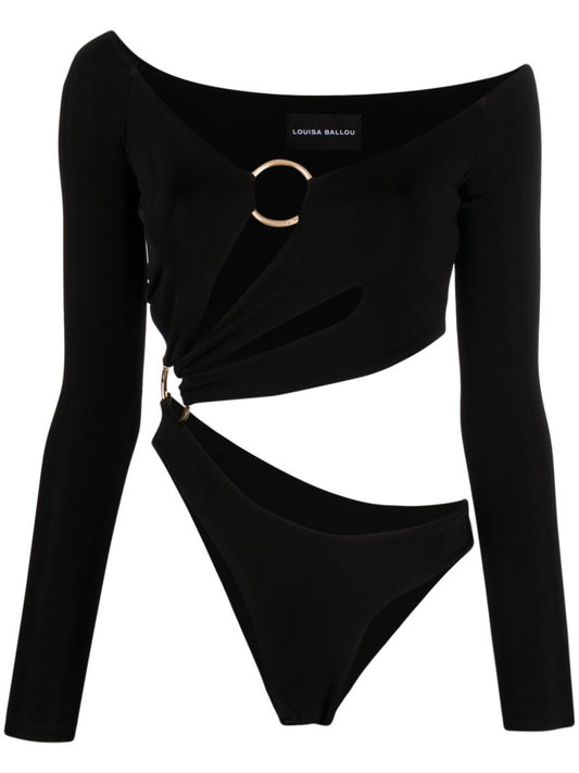 Black Sex Wax Cut-out Bodysuit