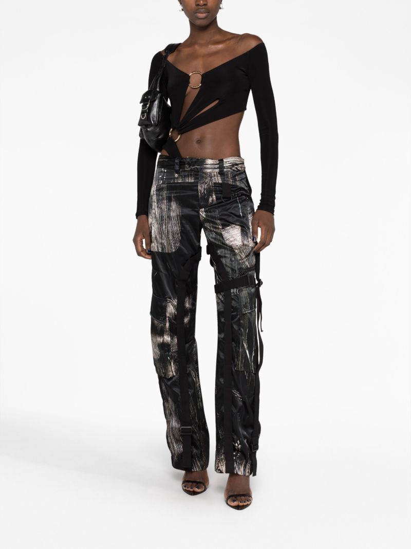 Black Sex Wax Cut-out Bodysuit