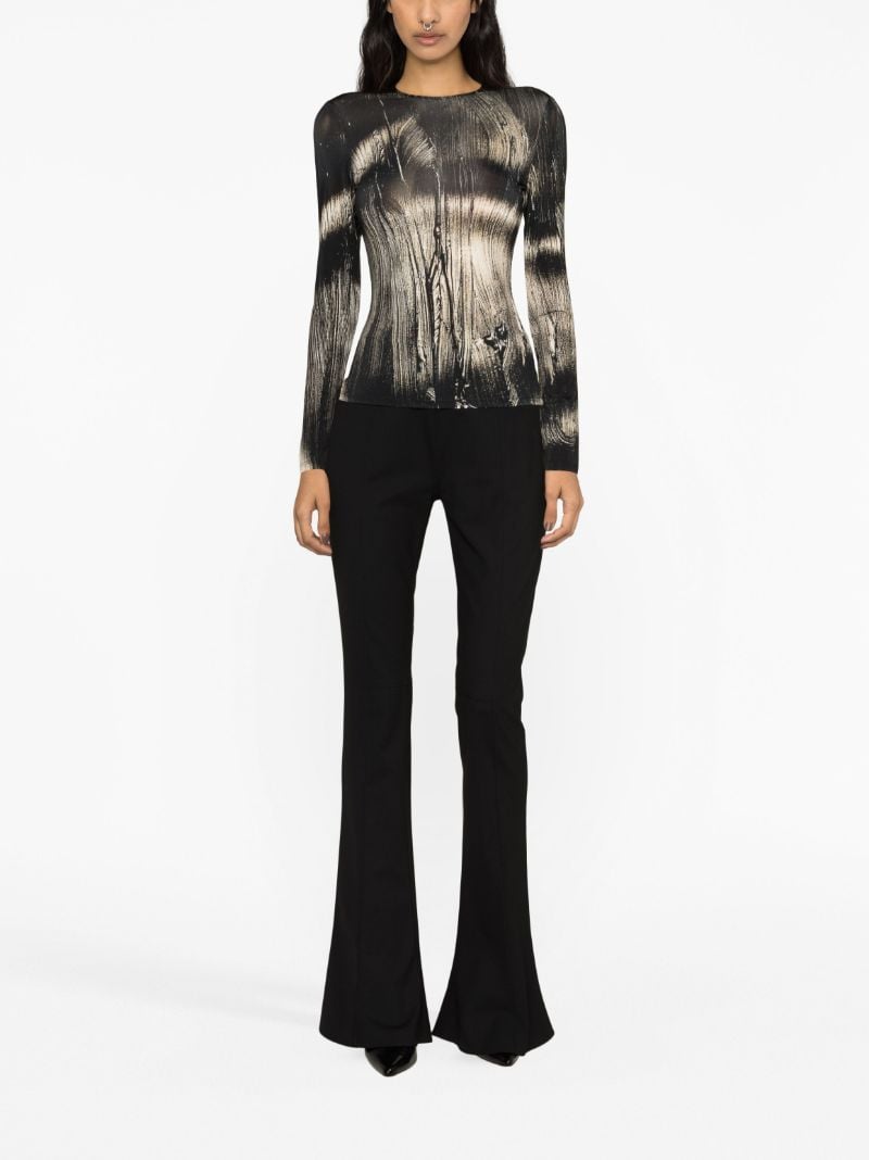 Black Abstract Print T-shirt