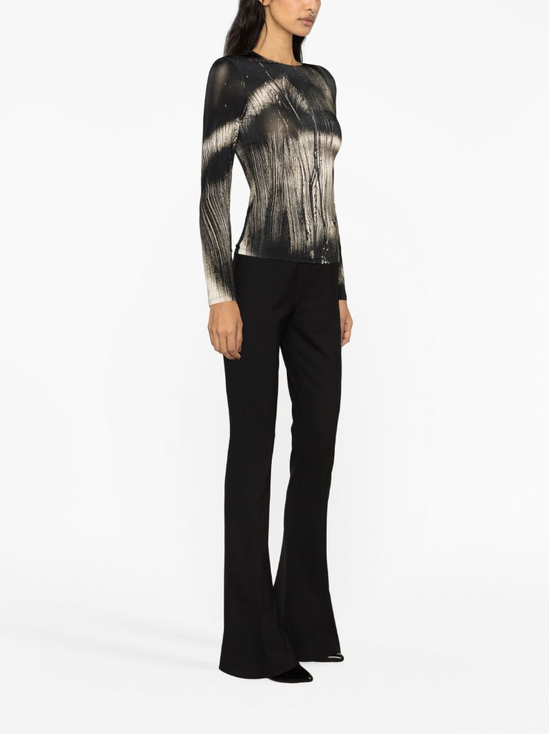 Black Abstract Print T-shirt