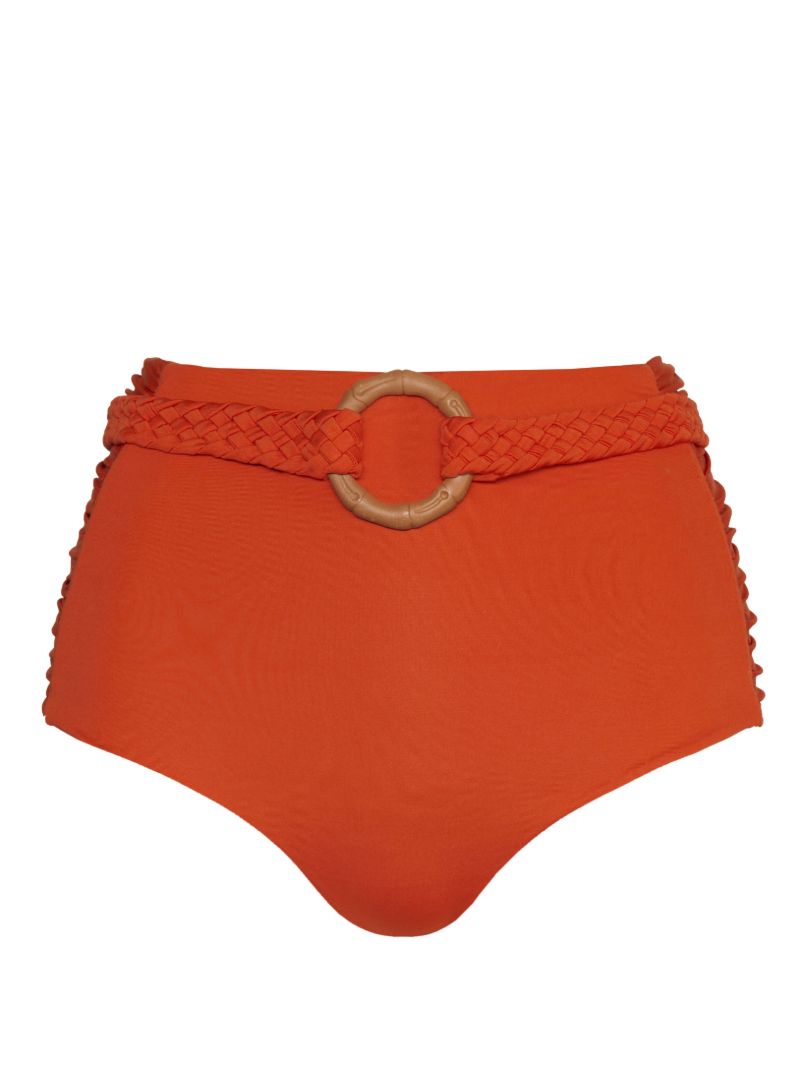 Red Tangelo Belted Reversible Bikini Bottoms