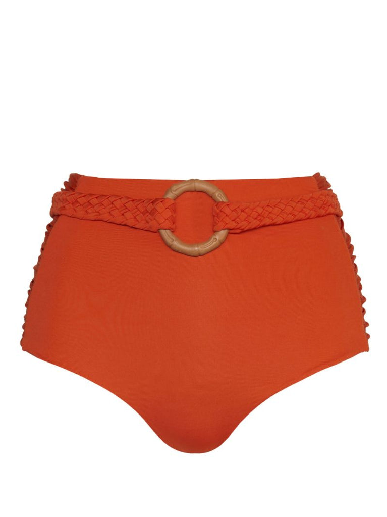 Red Tangelo Belted Reversible Bikini Bottoms