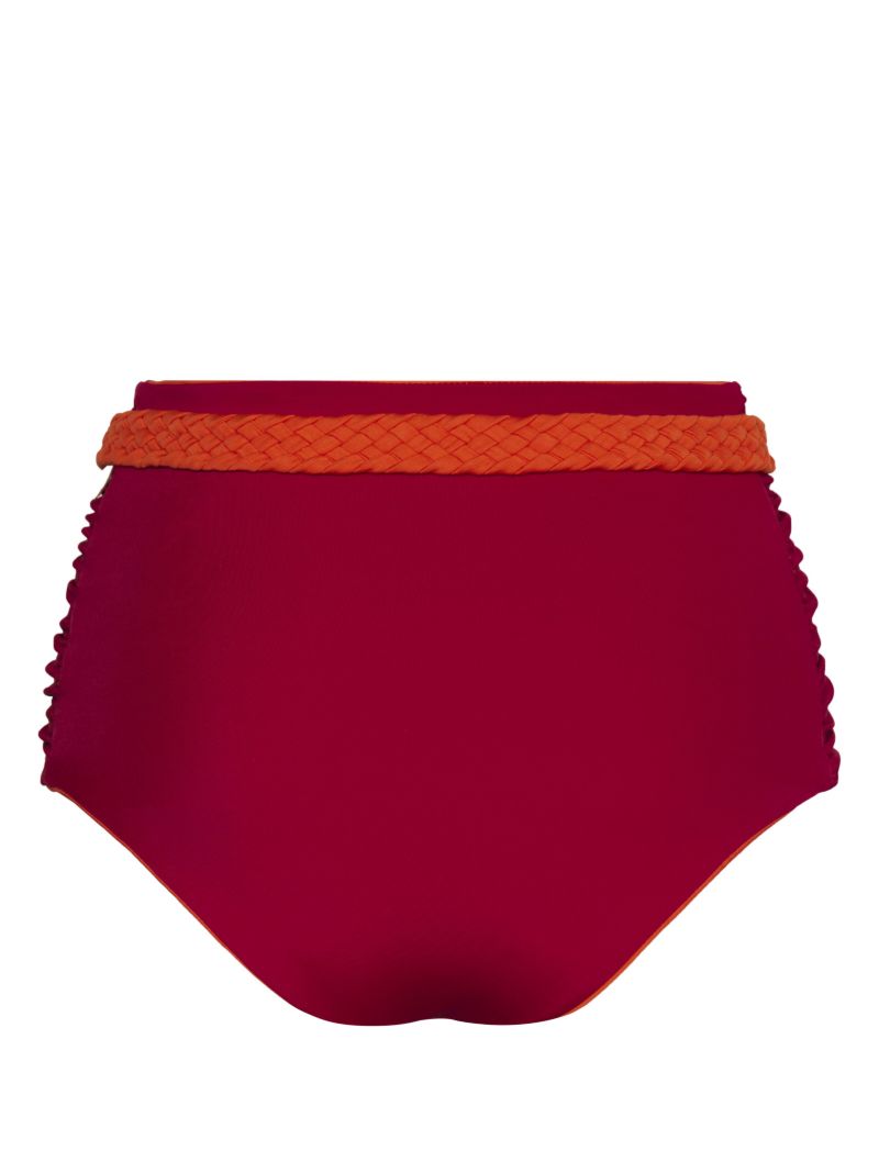 Red Tangelo Belted Reversible Bikini Bottoms
