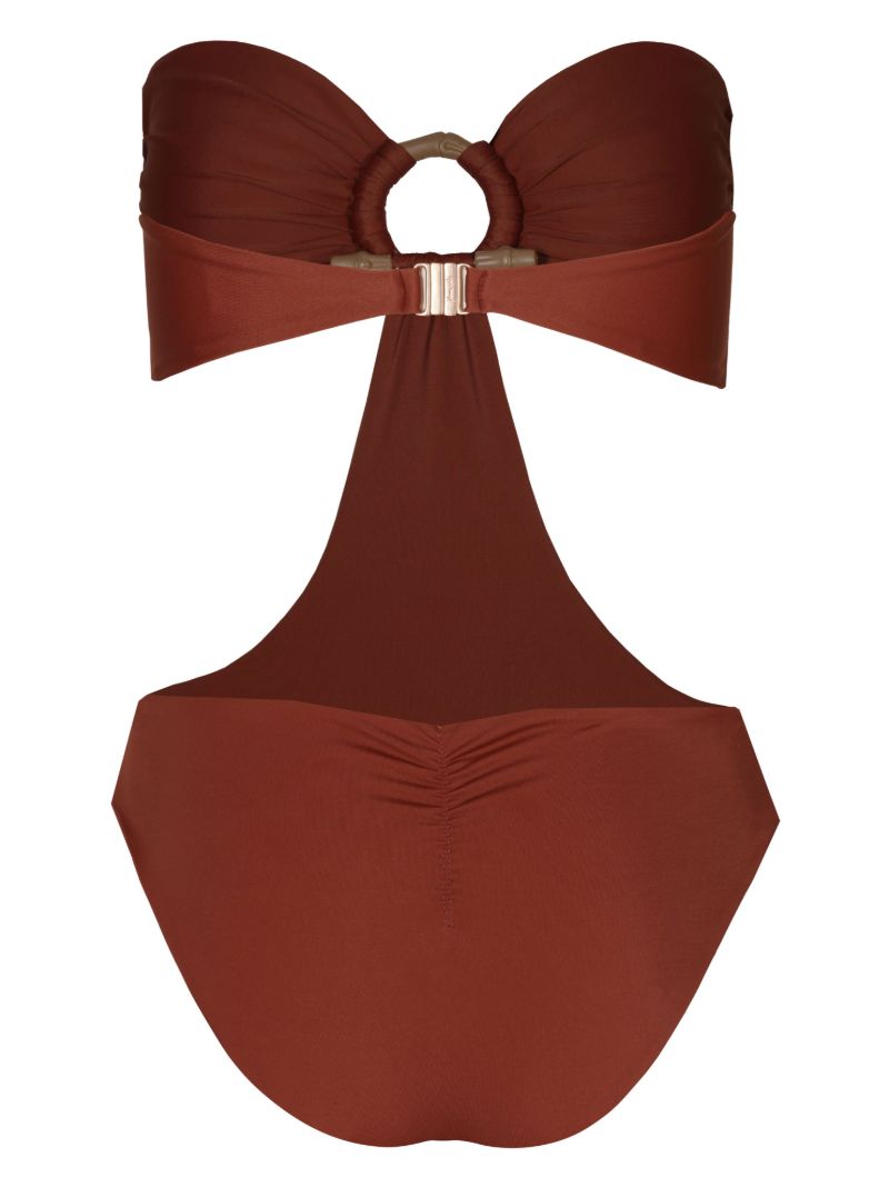 Red Sacred Valley Cut-out Swimsuit