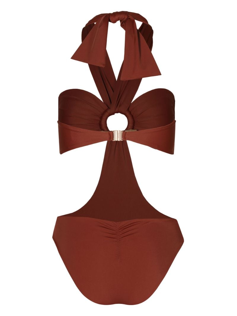 Red Sacred Valley Cut-out Swimsuit
