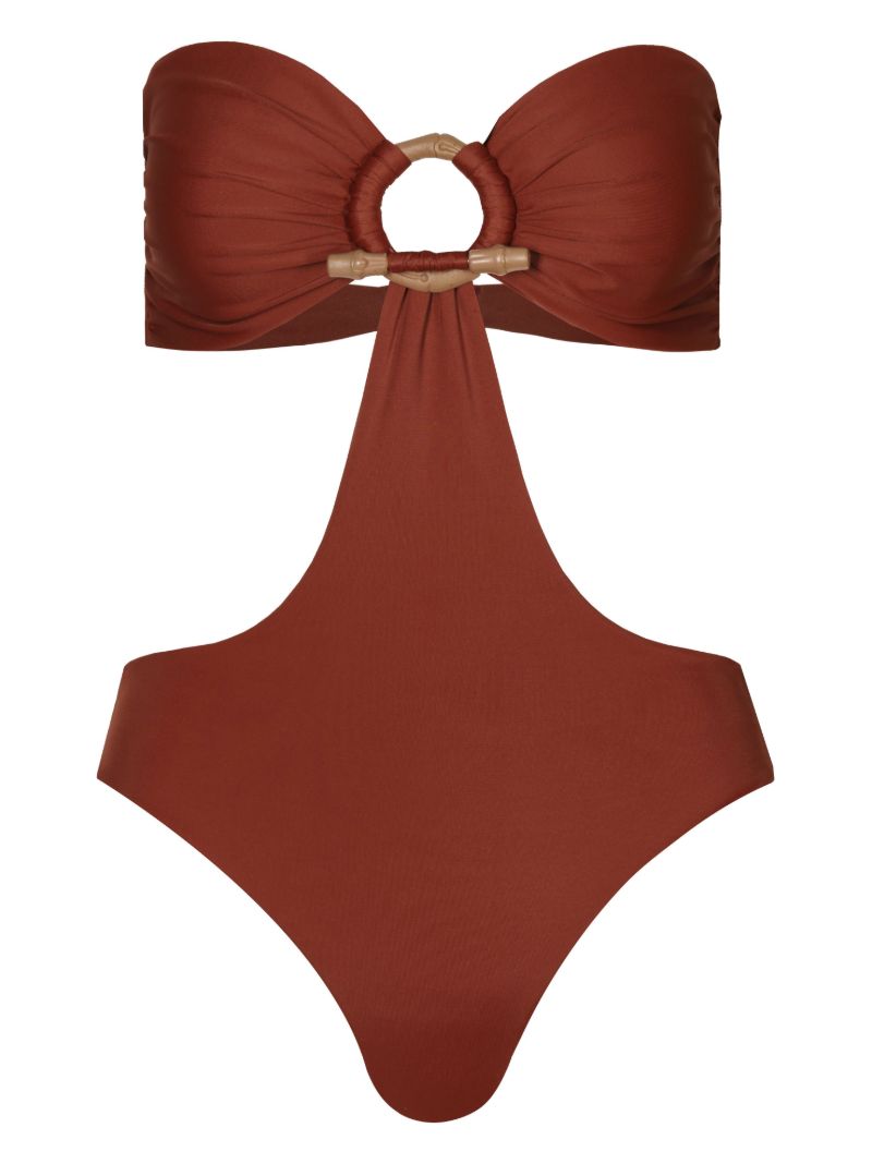 Red Sacred Valley Cut-out Swimsuit