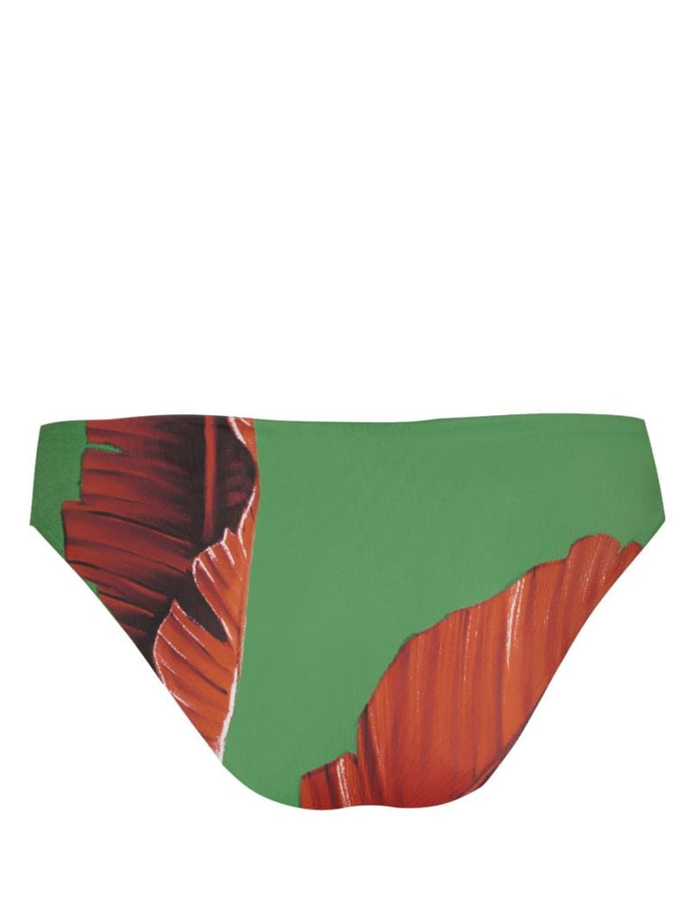 Green Printed Convertible Swim Dress
