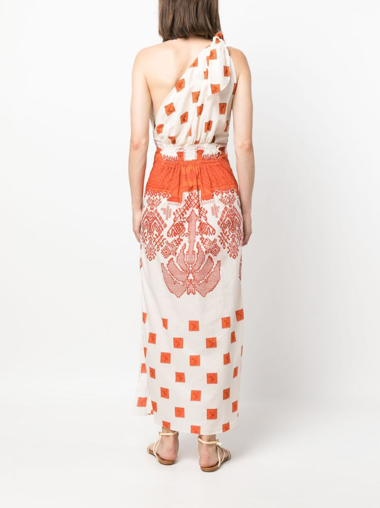 Red Moon Goddess Cotton Dress