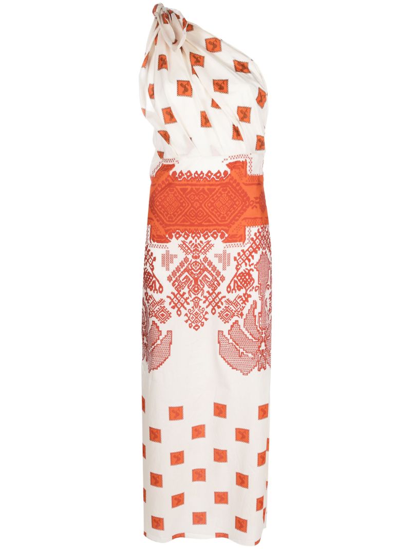 Red Moon Goddess Cotton Dress
