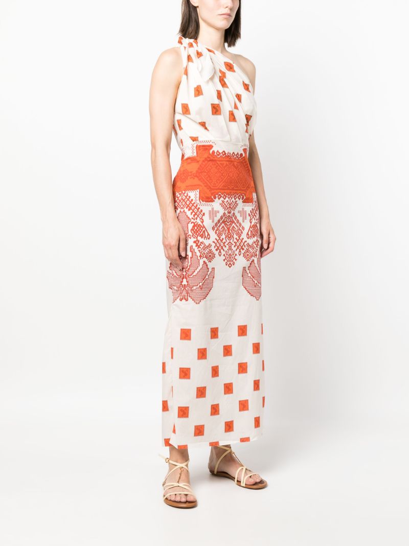 Red Moon Goddess Cotton Dress