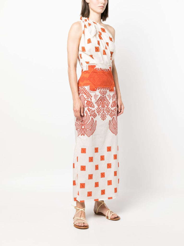 Red Moon Goddess Cotton Dress