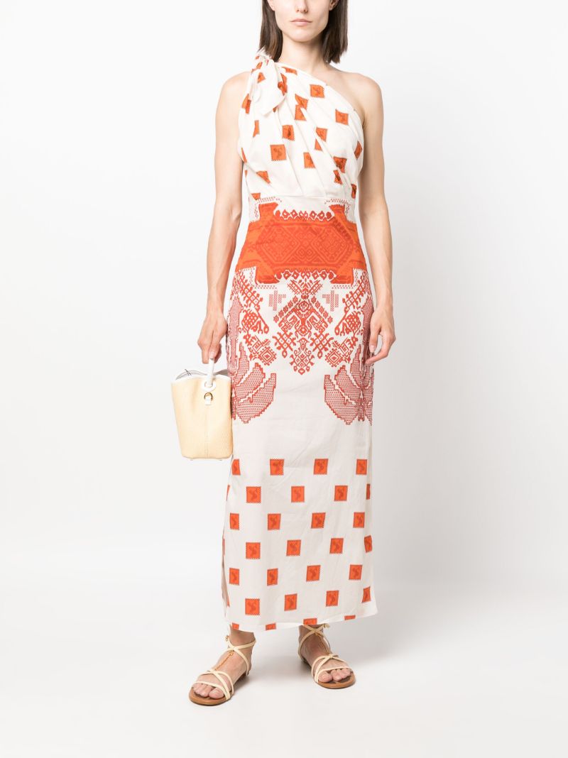 Red Moon Goddess Cotton Dress