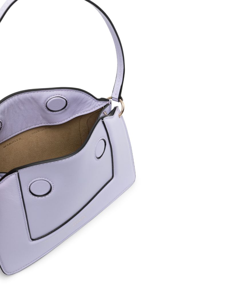 Purple Mini Penelope Leather Shoulder Bag