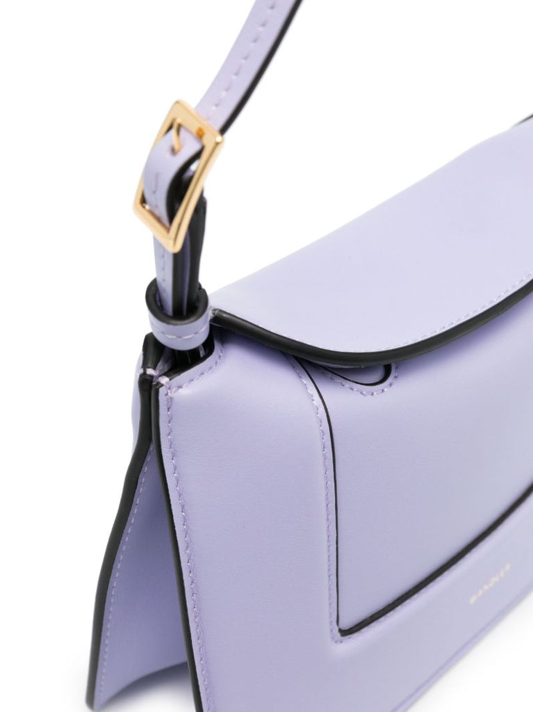 Purple Mini Penelope Leather Shoulder Bag