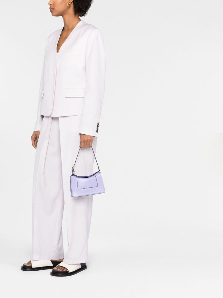 Purple Mini Penelope Leather Shoulder Bag