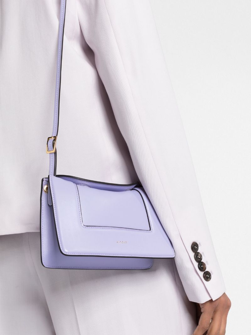 Purple Mini Penelope Leather Shoulder Bag