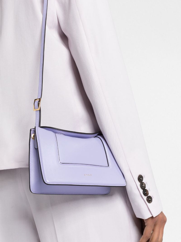 Purple Mini Penelope Leather Shoulder Bag
