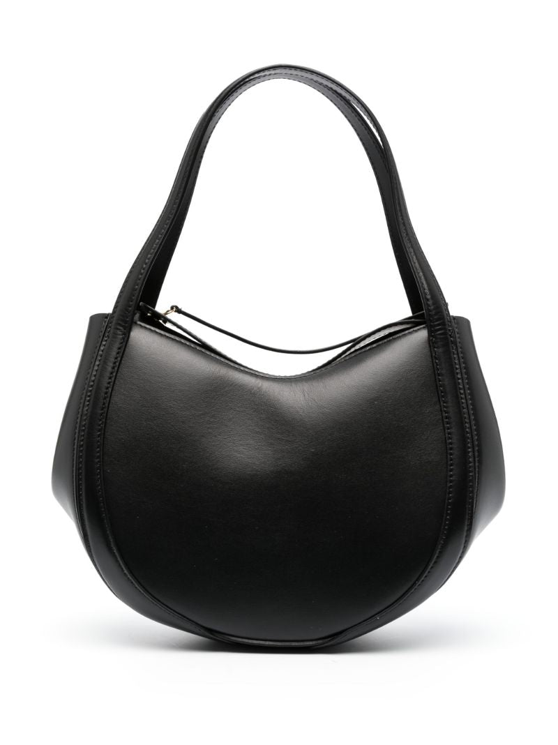 Black Lin Mini Leather Shoulder Bag