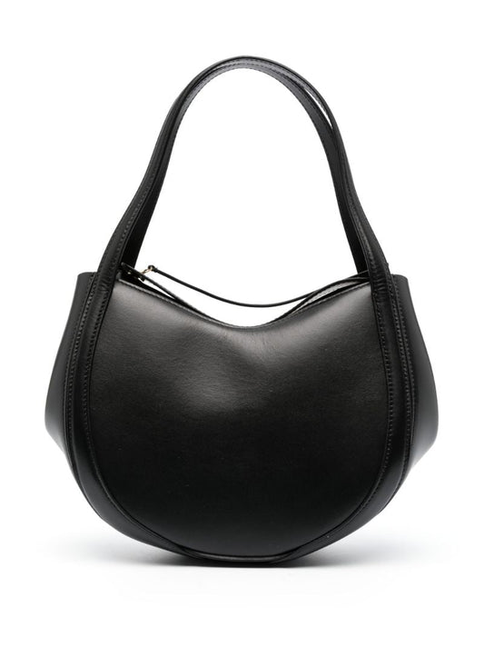 Black Lin Mini Leather Shoulder Bag