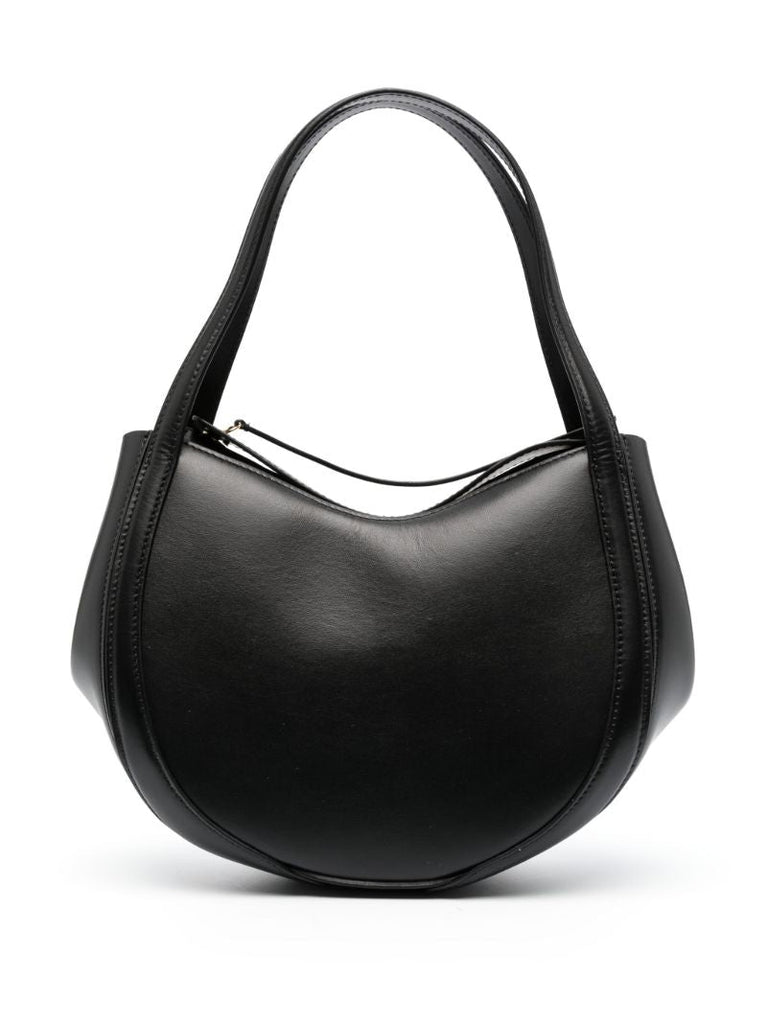 Black Lin Mini Leather Shoulder Bag
