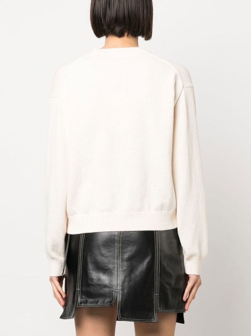 Neutral Boke Flower Sweater