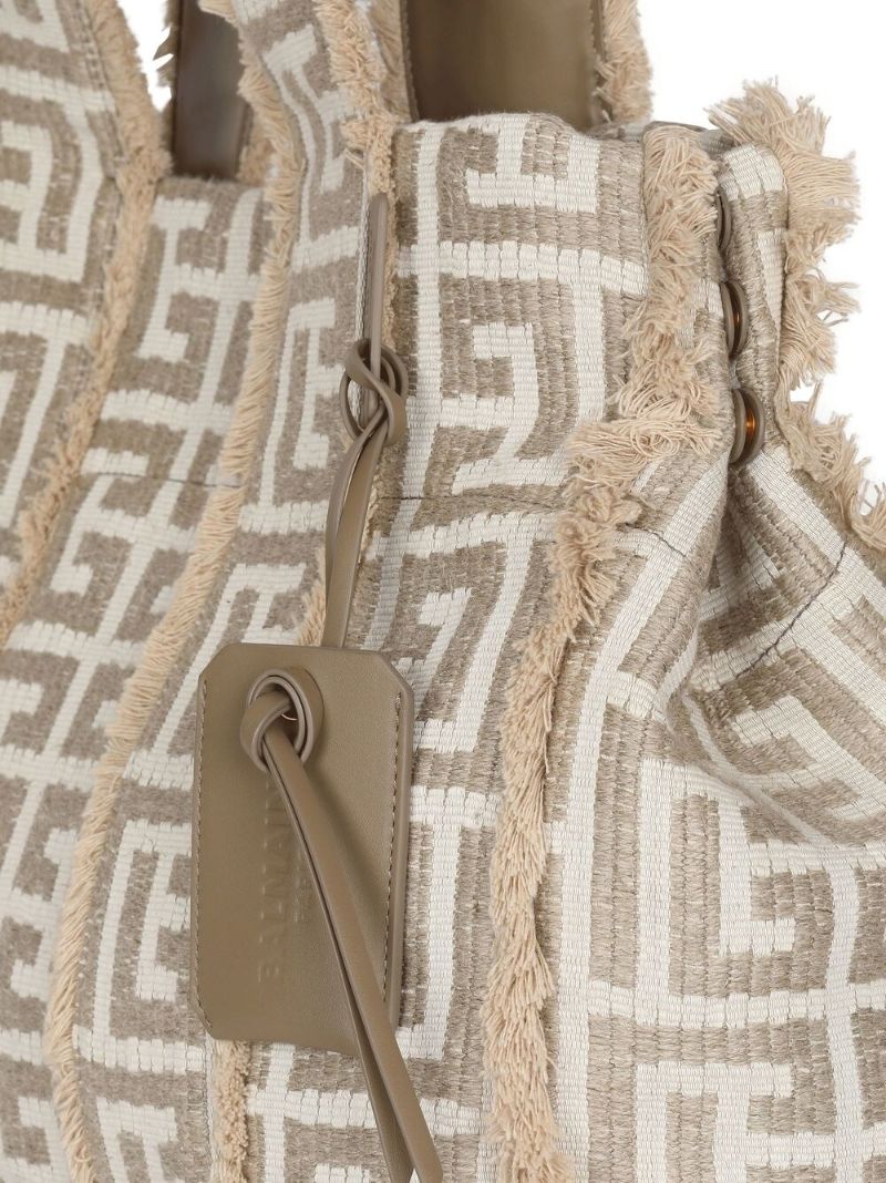 Neutral Monogram Jacquard Tote Bag
