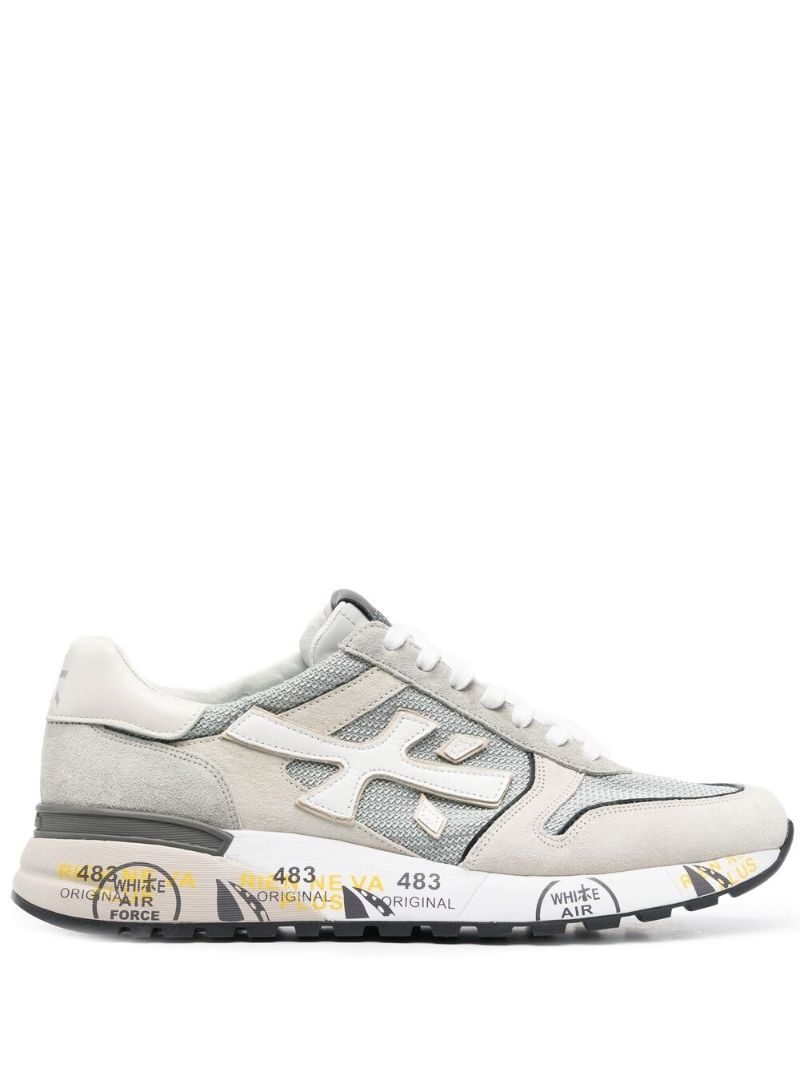 Grey Mick Leather Low-top Sneakers