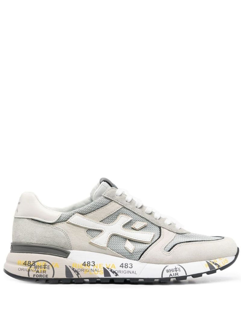 Grey Mick Leather Low-top Sneakers