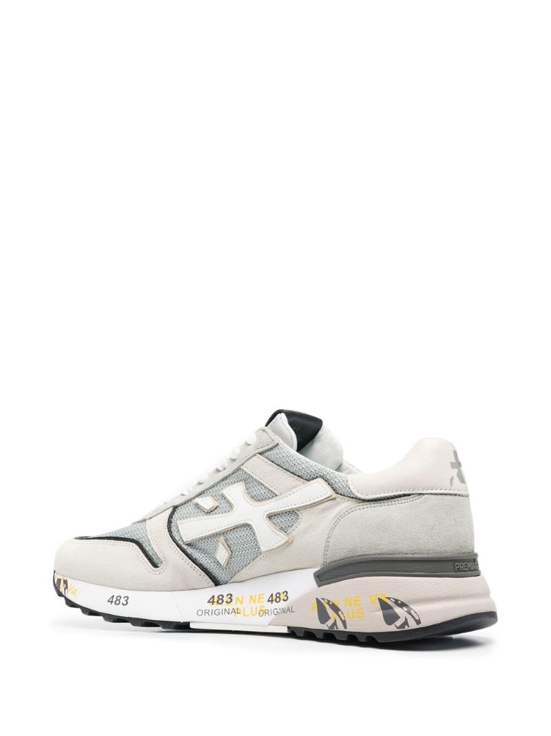 Grey Mick Leather Low-top Sneakers