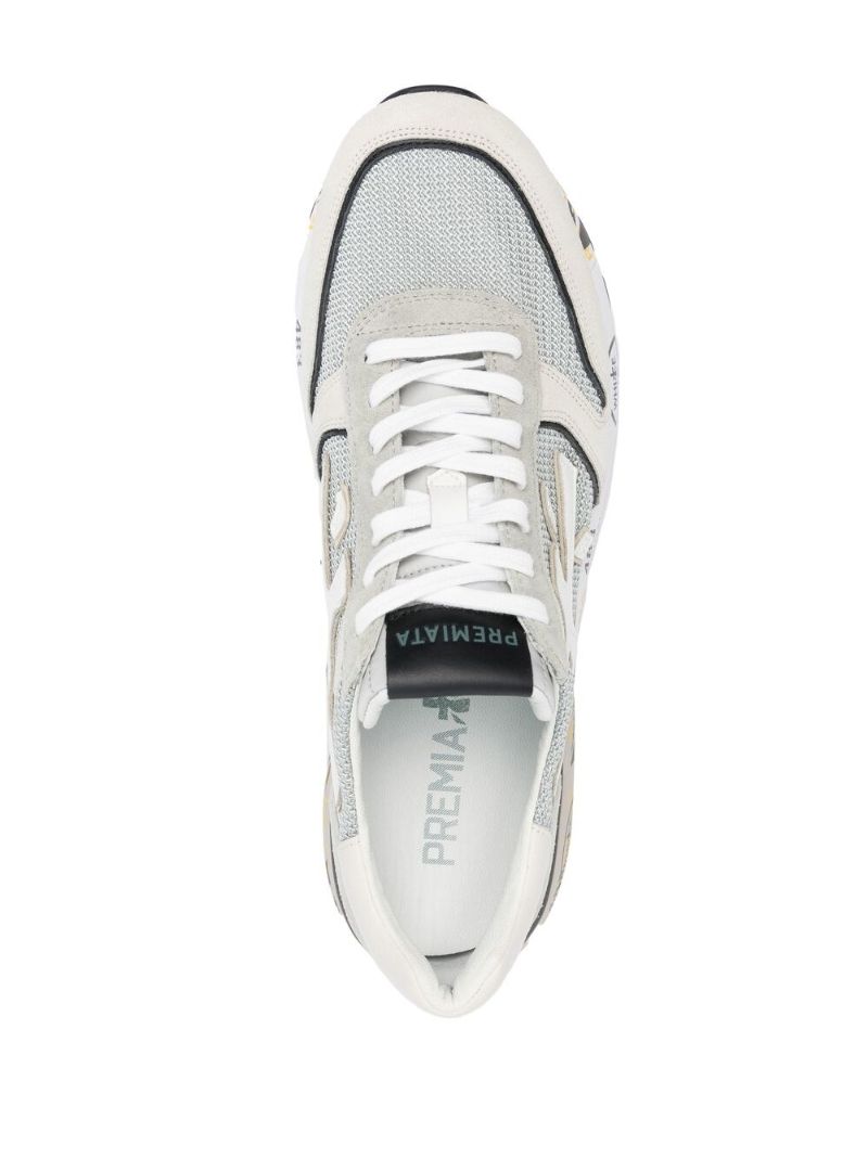 Grey Mick Leather Low-top Sneakers